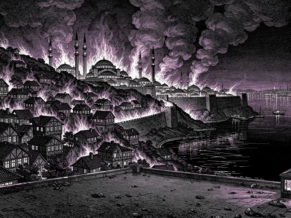 Constantinople burns — The Purple Cloud