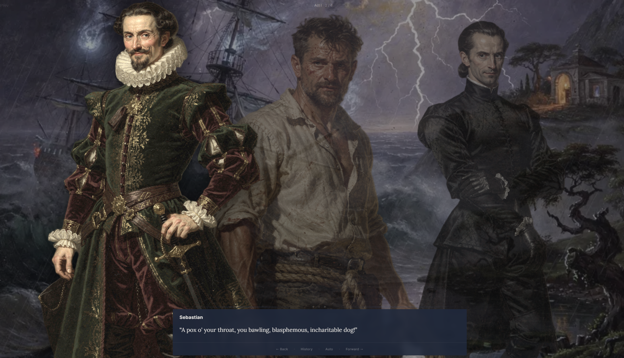 Sebastian on the storm-lashed coast